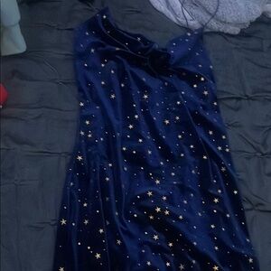 Navy Blue Starry Slip Dress